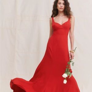 NWT Reformation Lecce Dress in Red Size 8
